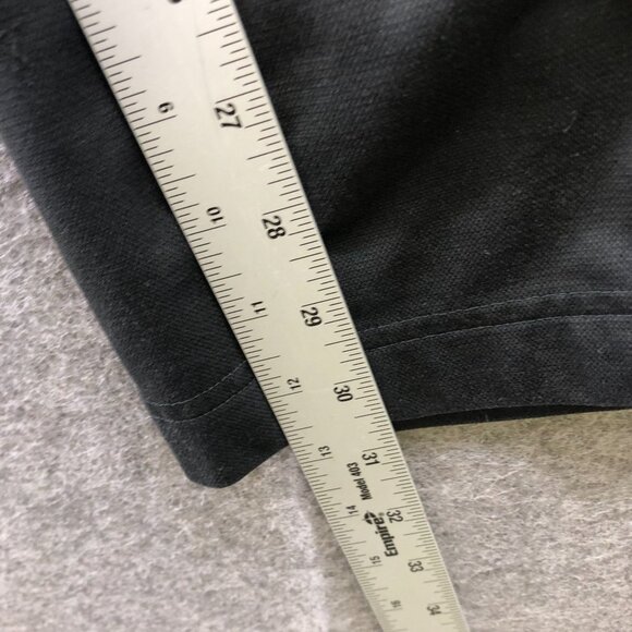 Adidas Black Track Pants Mens M Straight Leg Sweatpant Zip Pockets Drawstring - Picture 12 of 12